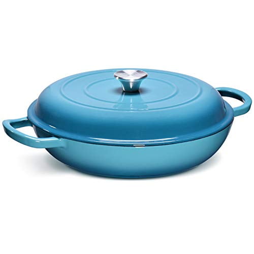 enameled cast iron casserole with lid