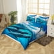 thumbnail image 2 of Funda Nórdica Queen para Niños Niñas Juego de Cama Delfín Saltarín Animales del Mar, 2 of 6