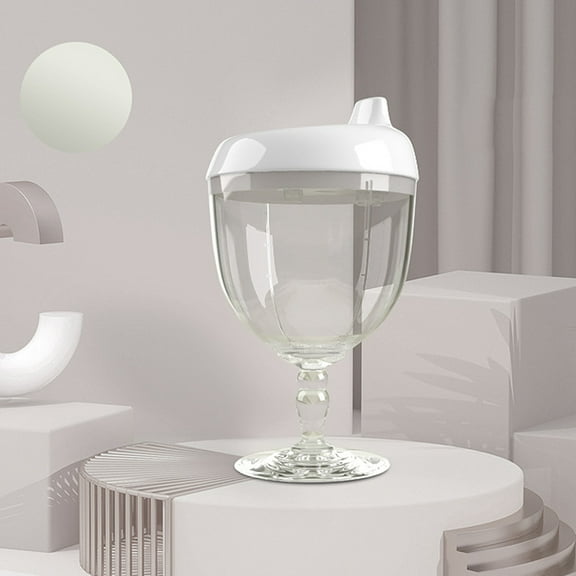 MUSEYA Toddler Cups for Milk Sippy Cup White PC 1Pack for Easy to Grip Travel