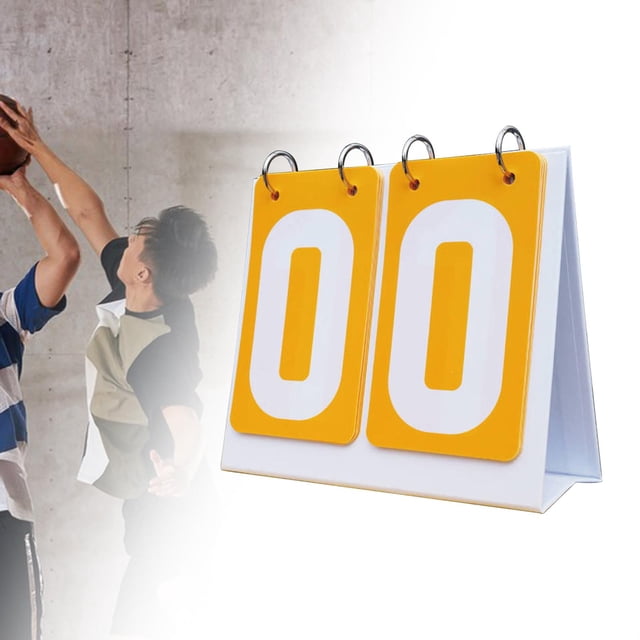 Marcador deportivo múltiple, 2 dígitos, puntuación Manual, tarjetas con tapa, tabla de puntuación, para Amarillo