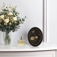 thumbnail image 3 of Home Decor Collection Black Round Wall Art or Tabletop, White Rose Floral Print by Antoine Monnoyer with Gold Beaded Frame, Classic Decorative Artwork, 6x8, 3 of 7