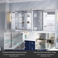 thumbnail image 3 of ANGELES HOME 72 in.×30 in.H Aluminum Copper-Free Mirror Medicine Cabinet with Beveled Mirror Door and Open Shelf Storage Set, 3 of 13