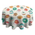 thumbnail image 4 of Christmas Round Tablecloth 70x70in(178x178cm) – Waterproof Polyester Table Cover with Full Print Design, Wrinkle Resistant & Washable for Kitchen Dining Party Decor, 4 of 6