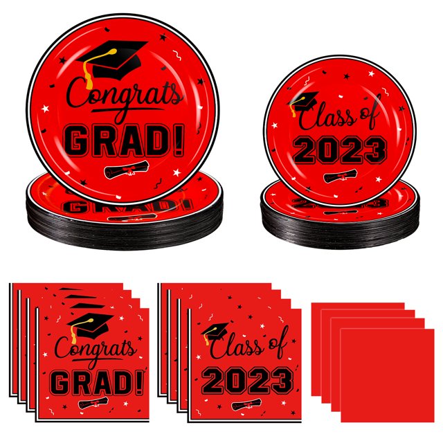 Graduation Table Decorations Party Supplies Red Black Graduation