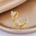 thumbnail image 5 of Solid 925 Sterling Silver CZ Bow Hoop Earrings Ribbon for Women Teens Small Bowknot Hoop Earrings Cartilage, 5 of 7