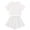 White1, variant on Ticikt Girls Short Sleeve Skort Set, Solid Ice Silk Kids Athletic Outfit for Student Sports Daily Wear,Blue