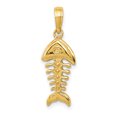 thumbnail image 1 of 14K Yellow Gold Polished 3-Dimensional Fish Bone Pendant, 1 of 2