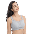 thumbnail image 5 of BIMEI Mastectomy Bra with Pockets for Breast Prosthesis Women's Full Coverage Wirefree Everyday Bra 8888,Grey, 34C, 5 of 7