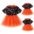 thumbnail image 4 of Kids Costumes Capes Cloak with Hood for Halloween Party Toddler Halloween Printed Hooded Cape ＋ Dress Children's Set, 4 of 8