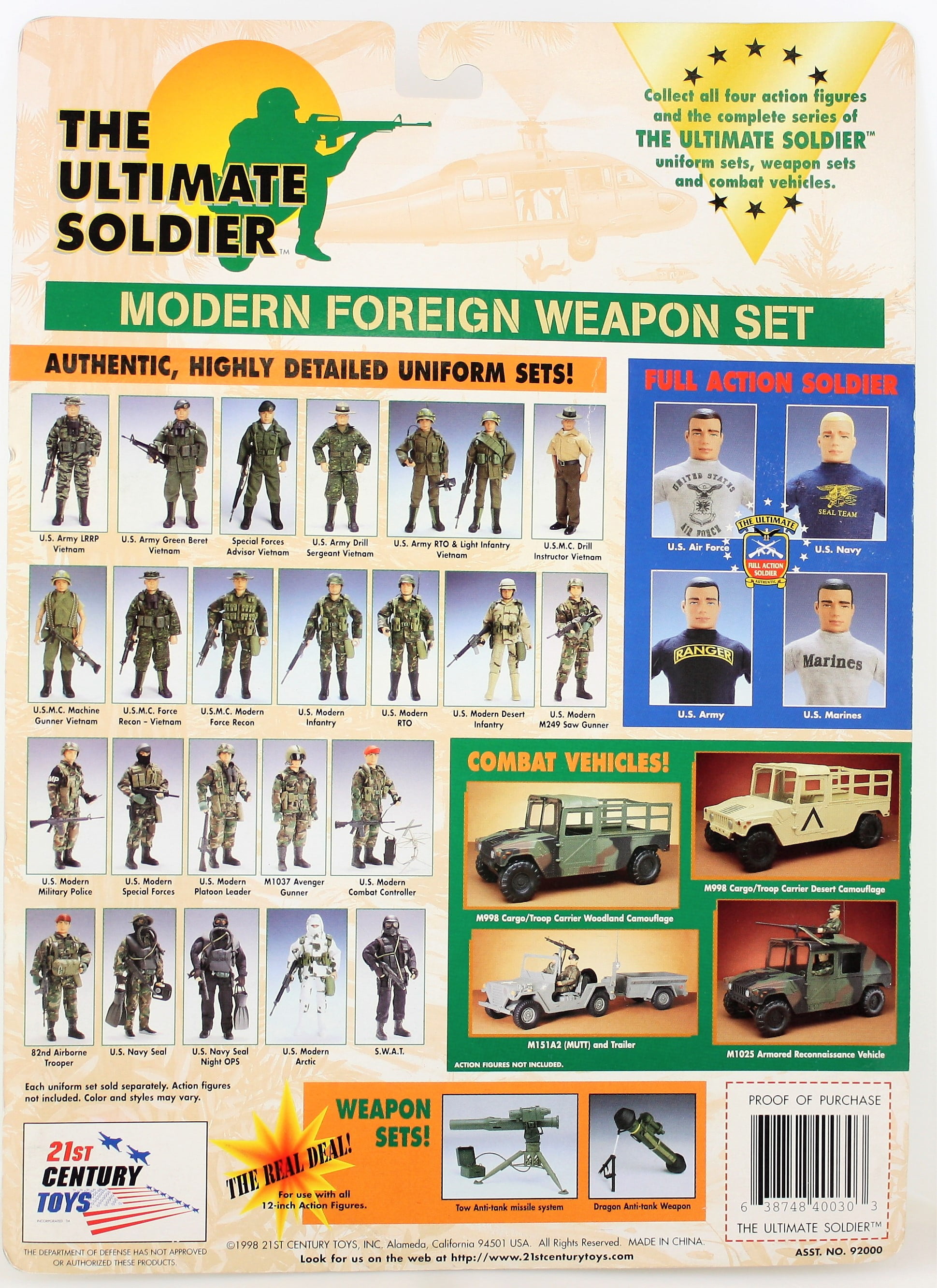the Ultimate Soldier Modern Foreign Weapon Set 1998 - Walmart.com