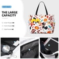 thumbnail image 3 of Daiia Autumn Pumpkins Fall Leaves Beach Travel Bag - Water-Resistant Beach Bag, Lightweight Tote with 7 Pockets for Women and Men - Gym,Pool,Camping,Reusable Grocery Bag, 3 of 7