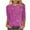 Hot Pink, variant on Fengactive 3/4 Length Sleeve Womens Tops Casual Sparkly Glitter Shirt Loose Crewneck Sequin Tops Fashion Summer Shirts