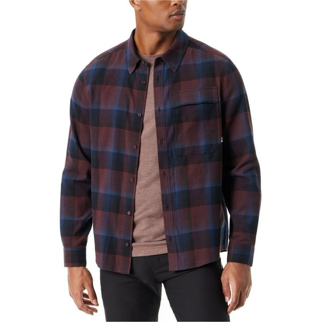 BASS OUTDOOR Chemise en Flanelle Extensible pour Hommes, Multicolore, Moyen