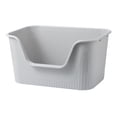 thumbnail image 2 of Bvdfgk Cat Litter Basin Open Top Pet Litter Tray Cat Sand Box Splashproof for All Kinds Gray, 2 of 9