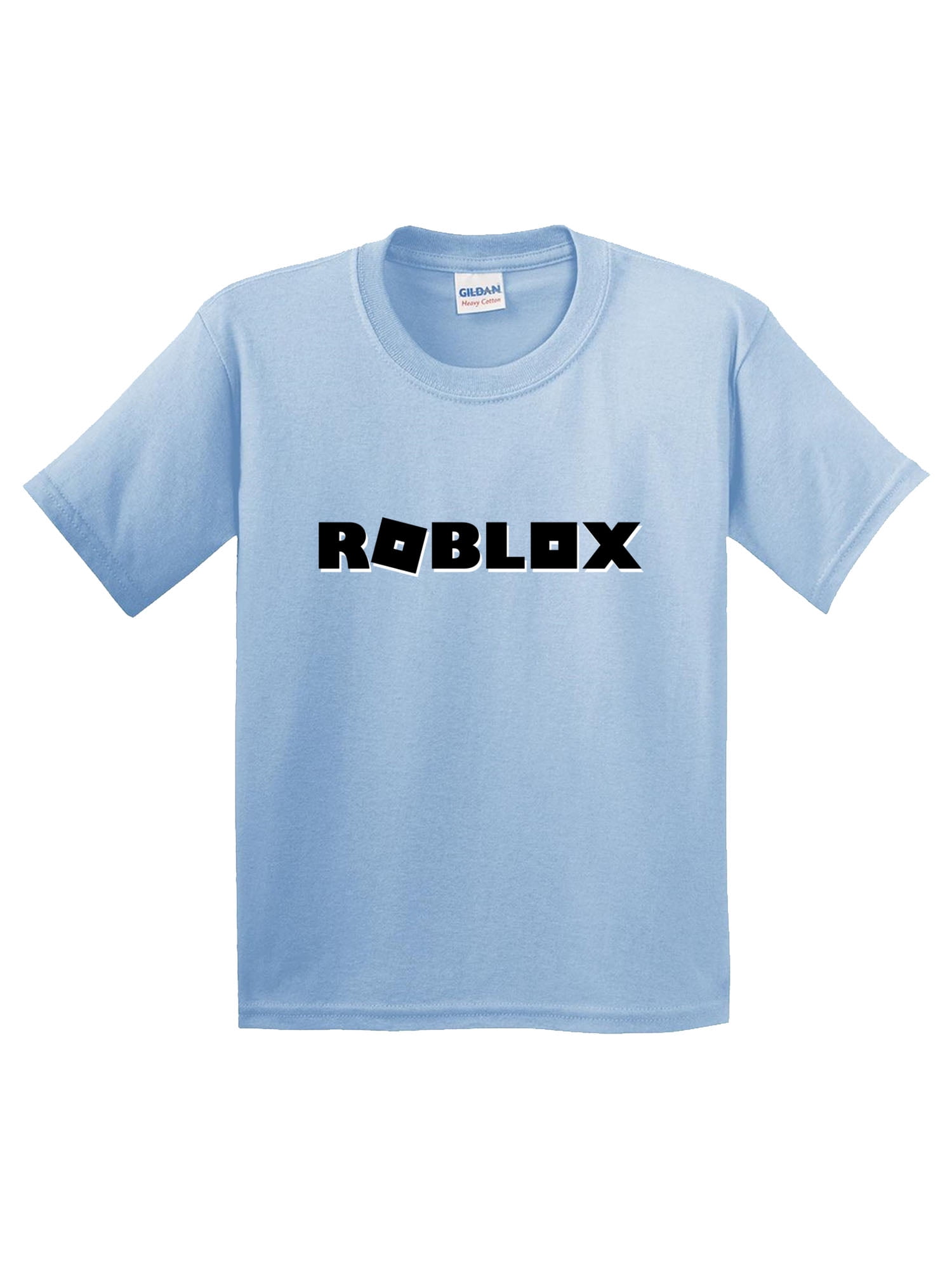 New Way New Way 1168 Youth T Shirt Roblox Block Logo Game Accent Medium Light Blue Walmart Com Walmart Com - roblox t shirt size