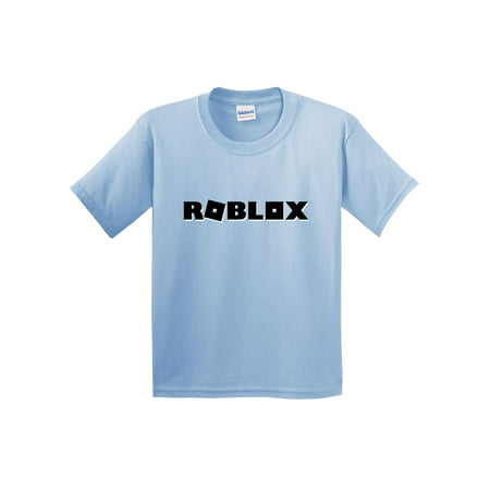 Trendy Usa 1168 Youth T Shirt Roblox Block Logo Game Accent Small Light Blue - roblox t shirt blue