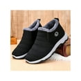 thumbnail image 5 of Gomelly Womens Winter Shoes Slip On Warm Booties Round Toe Snow Boots Lightweight Ankle Bootie Cold Weather Walking Casual Comfort Shoe Black Style A 7.5, 5 of 7