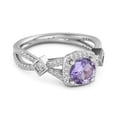thumbnail image 2 of Vintage 1.93 Ctw Amethyst 925 Sterling Silver Split Shank Women Mother's Day Gift Ring, 2 of 3