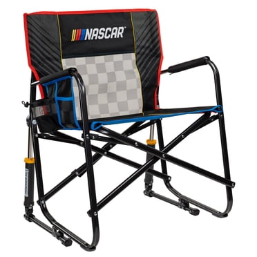 GCI Outdoor Freestyle Rocker XL Oversized Foldable Rocking Camp Chair, NASCAR