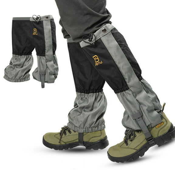 Outdoor Snow Gaiters for Men & Women | Windproof Waterproof Leg Covers for Hiking Skiing Mountaineering | Sandproof Snowproof M Size | 600D Fabric