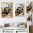 thumbnail image 4 of Designart "Vintage Brown Delivery Nostalgia II" Truck Floater Framed Wall Decor, 4 of 5
