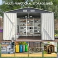 thumbnail image 5 of Aoxun 10’ x 8’ Outdoor Metal Storage Shed, Steel Utility Tool Shed Storage with Lockable Doors, Metal Sheds Outdoor Storage for Backyard, Garden, Lawn and Patio, Black, 5 of 7