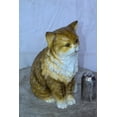 thumbnail image 3 of Nifao Colored Cat Sitting Bronze Statue, Charming for Cat Lovers – Home Decor Sculpture, 12"L x 10"W x 14"H, 3 of 10