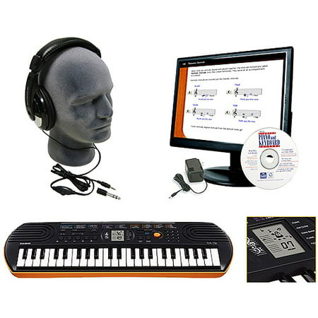 Casio SA-76 EDP Personal Keyboard Package with Closed-Cup Headphones, Power Supply and Instructional (Best Cheap Casio Keyboard)