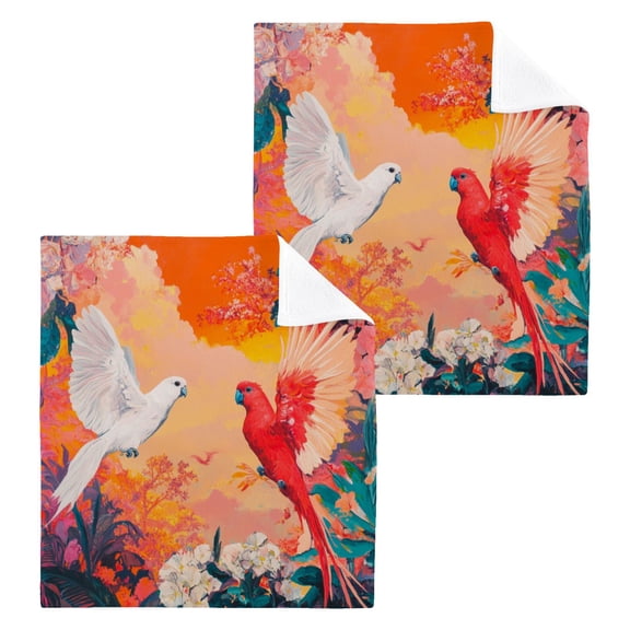 BZSMCE Towel Cotton Face Towel Soft Hand Towels Fashion Floral Dance in The Sky Pattern
