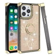 thumbnail image 2 of For iPhone 15 Pro Passion Hearts Bling Glitter Floral Ring Stand Case Cover - Gold, 2 of 3