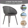 thumbnail image 2 of Lounge Chairs 2-Pack Modern All-Weather Indoor/Outdoor Patio Living Room | Warm Grey | Polypropylene, 2 of 25