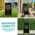 thumbnail image 4 of Sunnydaze Magnetic A-Frame Chalkboard Sign, 57" x 27", with Chalk (Rustic Brown), 4 of 8