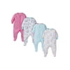Onesies® Brand Newborn Baby Girl Sleep 'N Play Footed Pajamas, 4-Pack