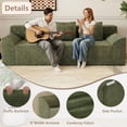 thumbnail image 6 of Luckhao 71" Small Corduroy Cloud Loveseat, Compressed Boneless Sofa in a Box, No Assembly, Green, 6 of 8