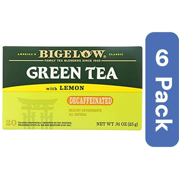 Bigelow Green Tea With Lemon Decaf 0.91 Oz(Pack Of 6)