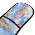 thumbnail image 4 of Yayeee Double Oven Mitt Kitchen Heat Resistant Baking 35" x7" Quilted Glove, Watercolor Ice Cream Pattern, 4 of 6