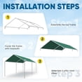thumbnail image 5 of Quictent 10x20 FT Heavy Duty Carport Car Canopy Outdoor Shelter for Vehicle, Boat, or Party, 5 of 7