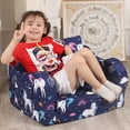 thumbnail image 2 of Sofá para niños MOMCAYWEX Rainbow Unicorn 2-en-1 convertible, 2 of 7