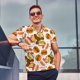 thumbnail image 4 of Fotbe Burger Camiseta Polo de Golf para Hombre con Estampado – Camisa Deportiva Transpirable con Cuello Abotonado-Large, 4 of 6