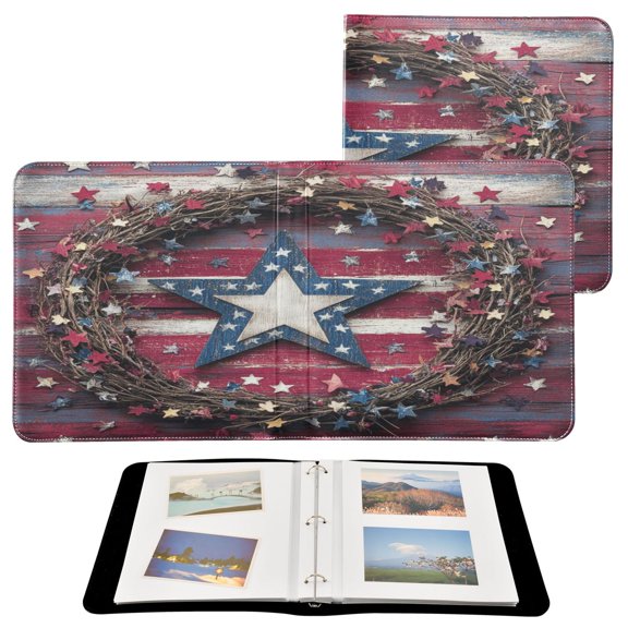BZSMCE Photo Album Book Scrapbooking Simple Stars Pattern Printed Picture Album