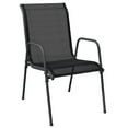 thumbnail image 3 of 7 Piece Patio Dining Set Black Steel and Textilene, 3 of 7