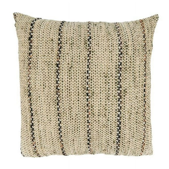 Saro Lifestyle Thin Stripe Design Poly-Filled Throw Pillow