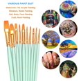 thumbnail image 3 of Paint Brushes Set, 2 Pack 20 Pcs Round-Pointed Tip Nylon Hair Artist Acrylic Paint Brushes for Acrylic Painting Oil Watercolor, Face Nail Art, Canvas, Miniature Detailing & Rock Painting, Blue, 3 of 14