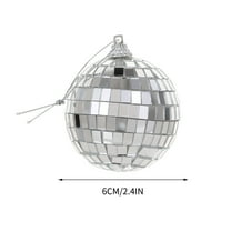 2.4 Inch Mirror Disco Ball - Disco Ball with Hanging String for Parties, Birthdays, and Weddings - 90’s Disco Party Decorations and Supplies, Ceiling Décor Disco Accessories
