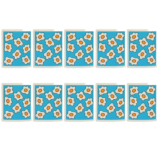 Pack of 10 Dishcloth Microfiber Absorbent Fast Drying Set Tableware Cleaners Dry Clean Tools Household Supply Cleaning Cloth Kitchen Supplies Dish Towels Egg