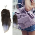 thumbnail image 2 of Fluffy Tail Keychain for Women - Large 11.8" Animal Tail Key Ring Pendant, Soft Accessory for Bag Charm, Therian Style Car Keychain, 2 of 7