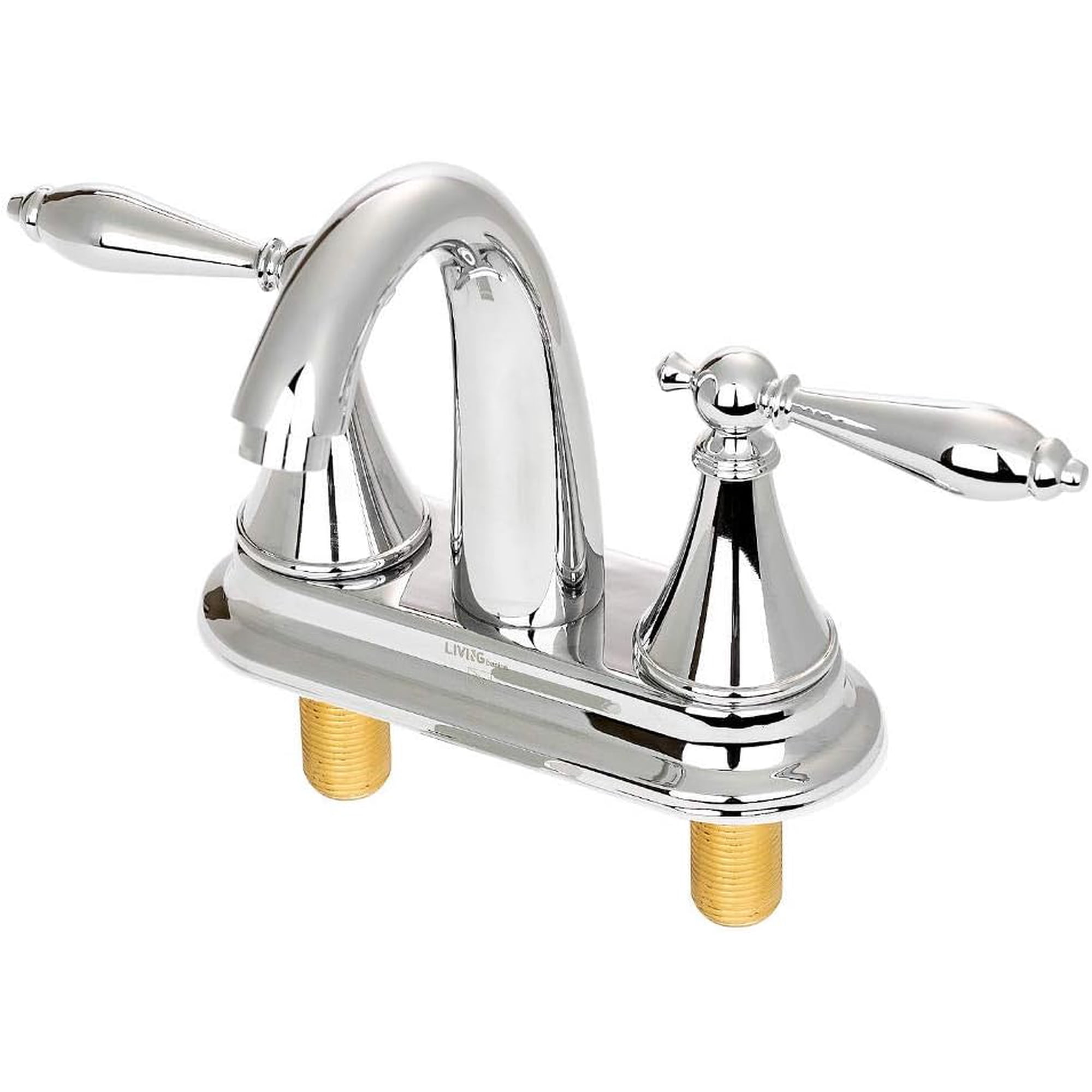 Bathroom Faucet with Hot and Cold Water, Lead-Free Brass Polished Chrome Lavatory  Sink Faucet Mixer Double Handle Taps | Walmart Canada
