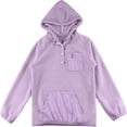 thumbnail image 2 of SUXIAN Girls Hoodies Color Block Hooded Sweatshirt for Teen Winter Warm Casual Pullover Wear Purple 9-10 Years, 2 of 4
