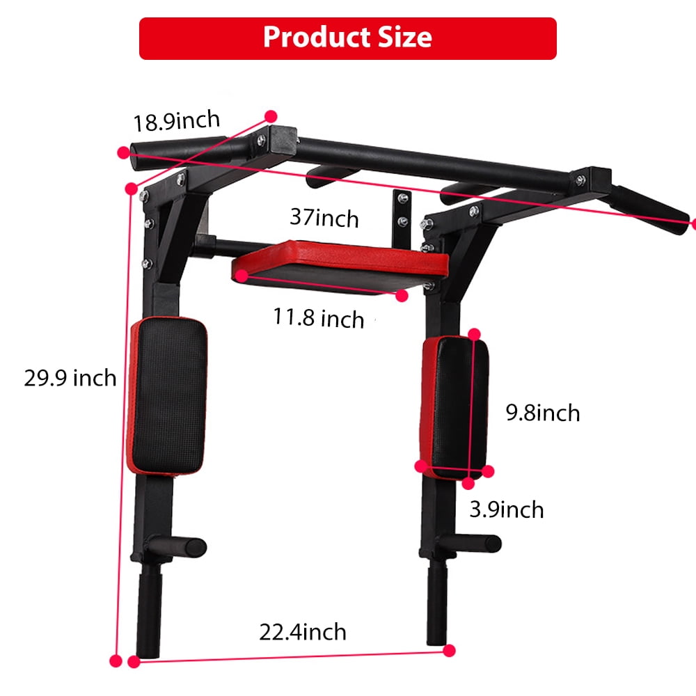 Imeshbean Multifunctional l Wall-Mounted Pull-Up Bar Stainless Steel 22.9 in