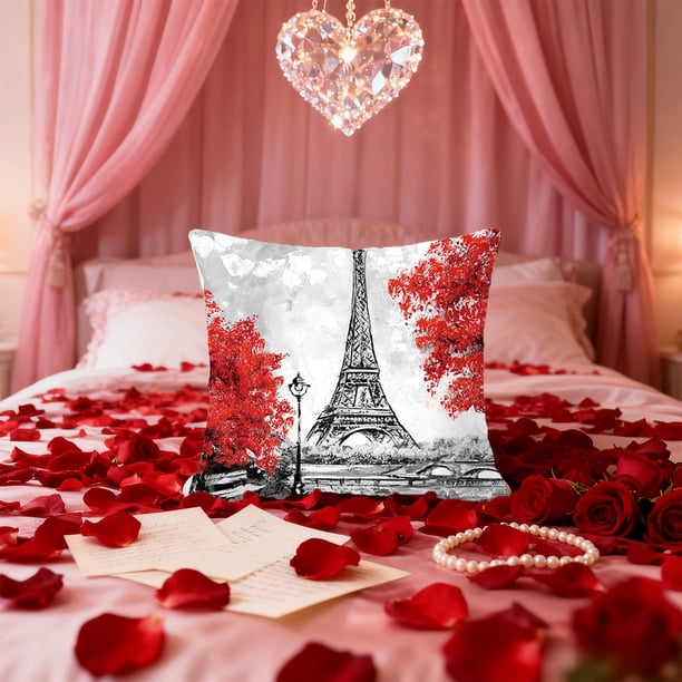 CaiYueKe Valentines Day Throw Pillow Covers - Holiday Decor Cushion Case for Sofa Couch Chair Living Room Bedroom, Soft Decorative Accent Pillowcase Home Decorations Gift